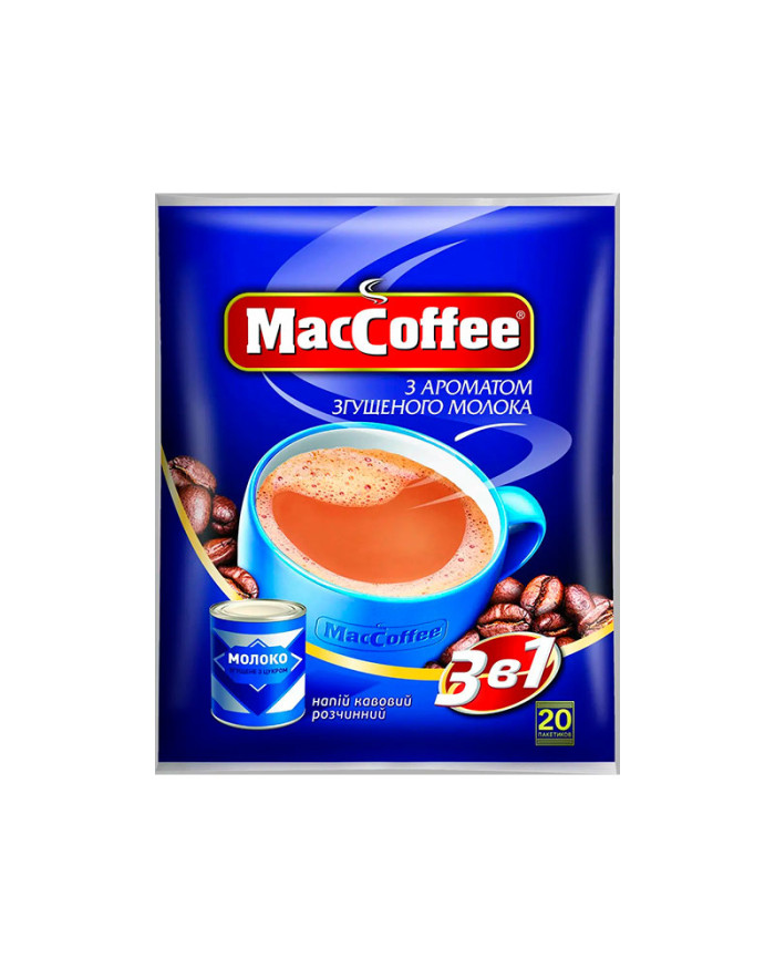 Maca、３本セット（価格：14,500円） Купити MacCoffee 3 в 1 Згущене молоко 20 стіків — МаркетоК